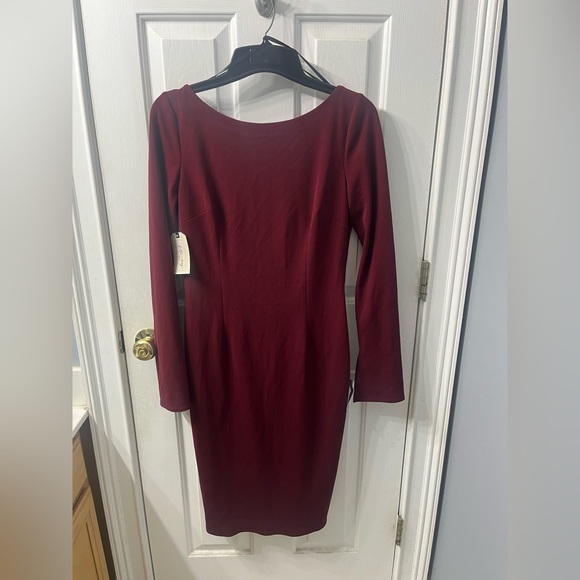 Katie May Surrender Drape Cowl Back Burgundy Size Large NWT - Picture 2 of 7